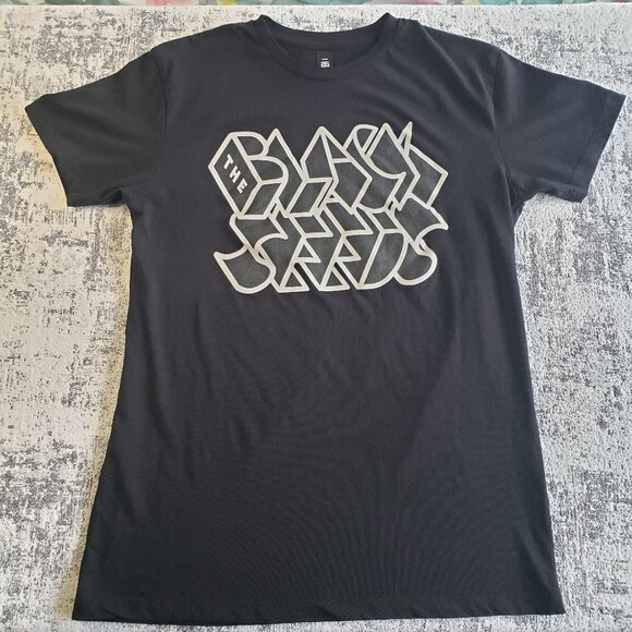 The Black Seeds Black Band Screenprint Graphic Tshirt Medium - Picture 2 of 7